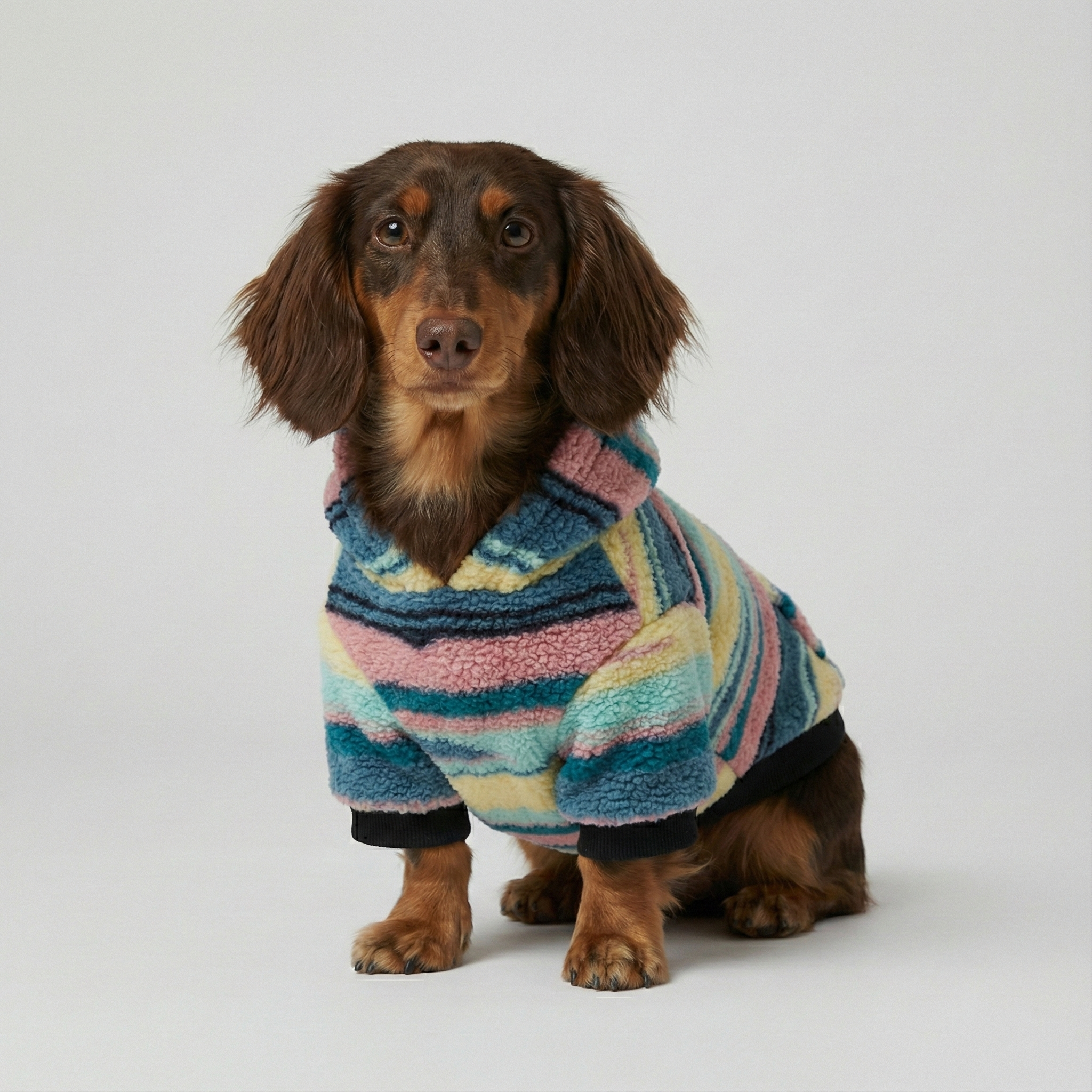 Kışlık yumuşak köpek kazağı giyen sosis köpek - NobleDog